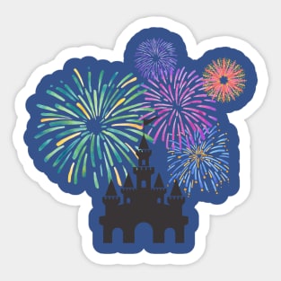 Fireworks and Castle Sticker